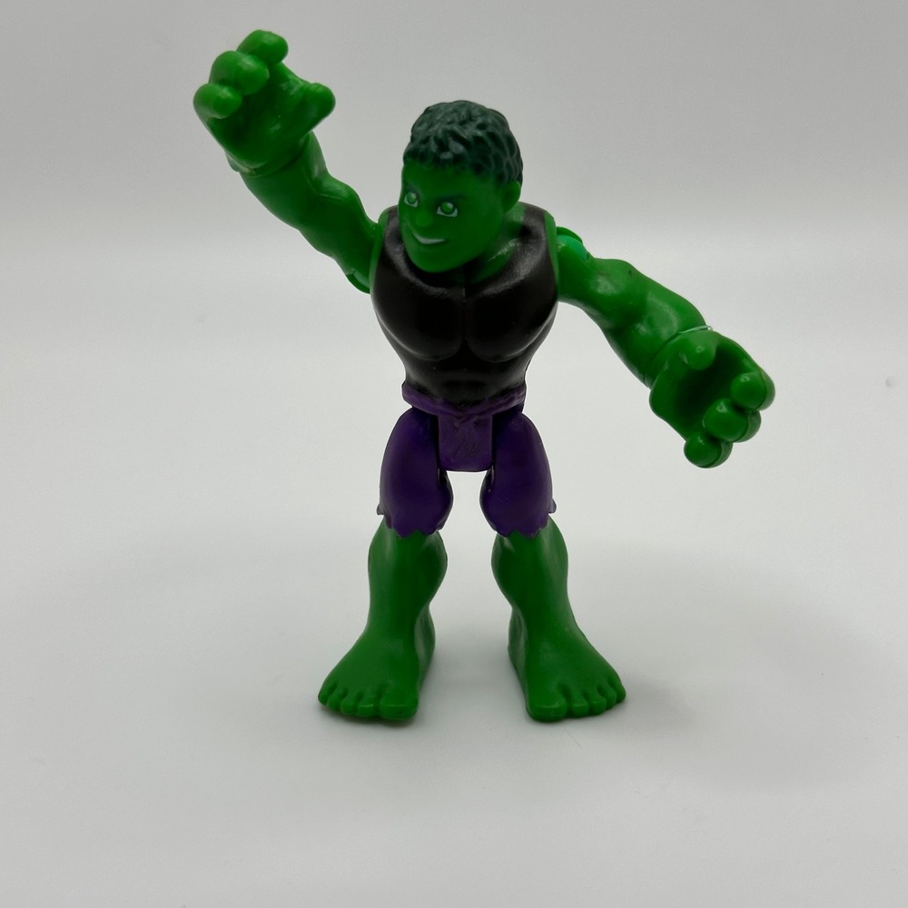 Marvel Super Hero Adventures Hulk Action Figure Green Purple Playskool‎ Heroes